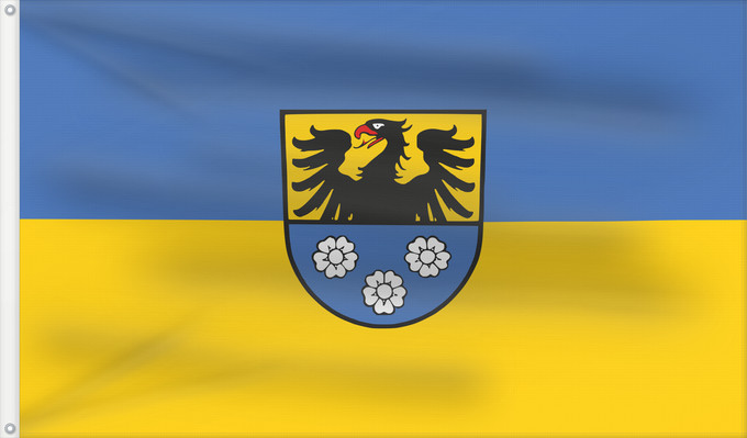 Flagge, mit zwei Metallösen und verstärktem Besatzband: Wertheim (Nördliches Baden-Württemberg)