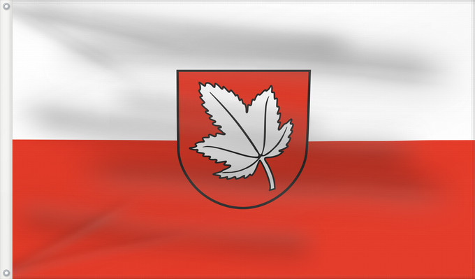 Flagge, mit zwei Metallösen und verstärktem Besatzband: Ahorn (Nördliches Baden-Württemberg)