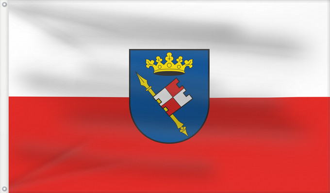 Bandera, con dos ojales metálicos y lado del asta reforzado: Lauda-Königshofen (Nördliches Baden-Württemberg)
