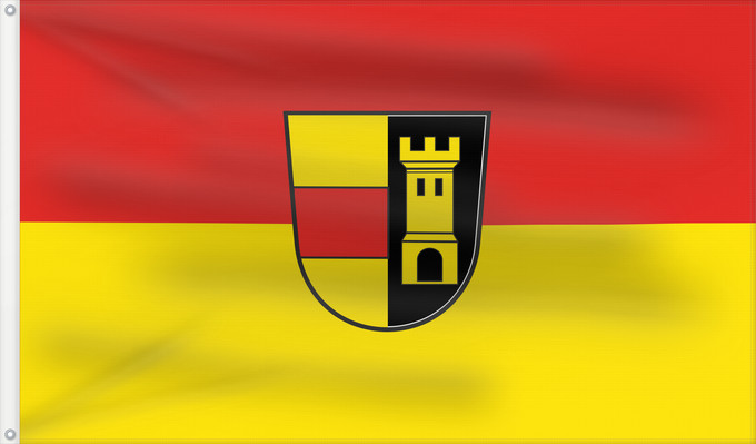 Flagge, mit zwei Metallösen und verstärktem Besatzband: Heidenheim (Kreis)