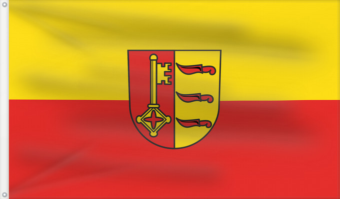 Bandera, con dos ojales metálicos y lado del asta reforzado: Dischingen (Schwäbische Alb)