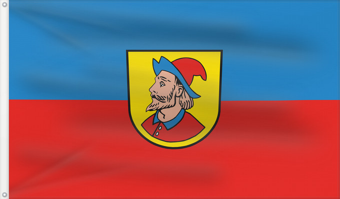 Flagge, mit zwei Metallösen und verstärktem Besatzband: Heidenheim an der Brenz (Schwäbische Alb)