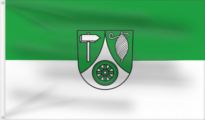 Bandera, con dos ojales metálicos y lado del asta reforzado: Nattheim (Schwäbische Alb)