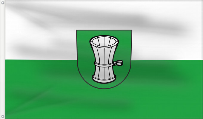Bandera, con dos ojales metálicos y lado del asta reforzado: Niederstotzingen (Schwäbische Alb)