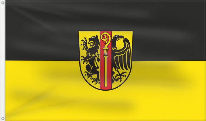 Bandera, con dos ojales metálicos y lado del asta reforzado: Ostalbkreis (Kreis)