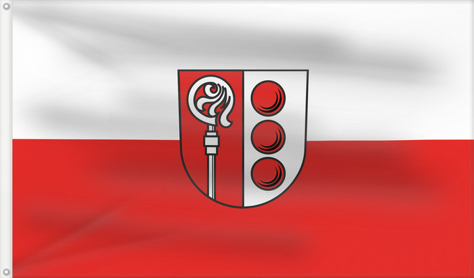 Bandera, con dos ojales metálicos y lado del asta reforzado: Abtsgmünd (Schwäbische Alb)