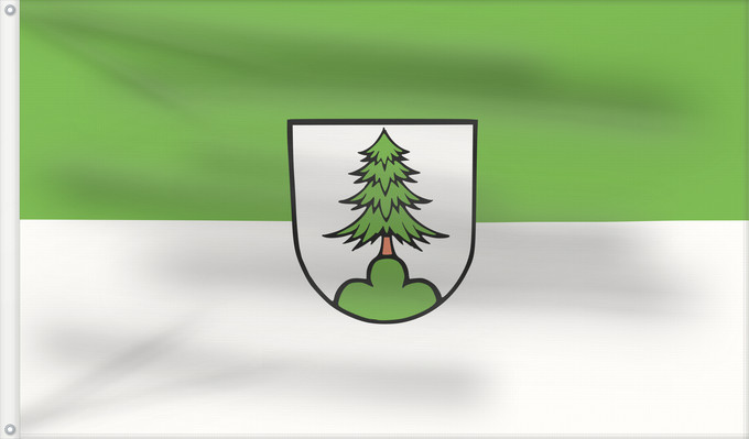 Flagge, mit zwei Metallösen und verstärktem Besatzband: Adelmannsfelden (Schwäbische Alb)