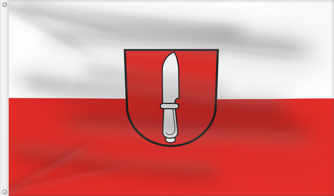 Bandera, con dos ojales metálicos y lado del asta reforzado: Bartholomä (Schwäbische Alb)