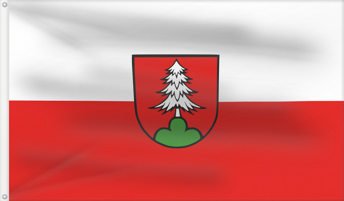 Flagge, mit zwei Metallösen und verstärktem Besatzband: Durlangen (Schwäbische Alb)