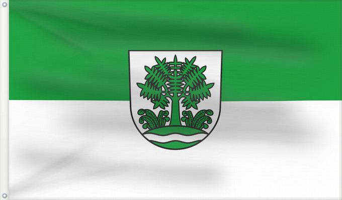Bandera, con dos ojales metálicos y lado del asta reforzado: Eschach (Schwäbische Alb)