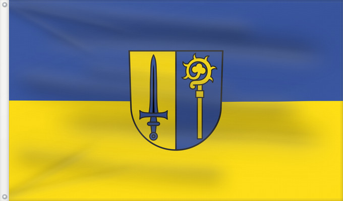 Bandera, con dos ojales metálicos y lado del asta reforzado: Göggingen (Schwäbische Alb)