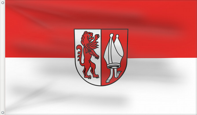 Bandera, con dos ojales metálicos y lado del asta reforzado: Heuchlingen (Schwäbische Alb)