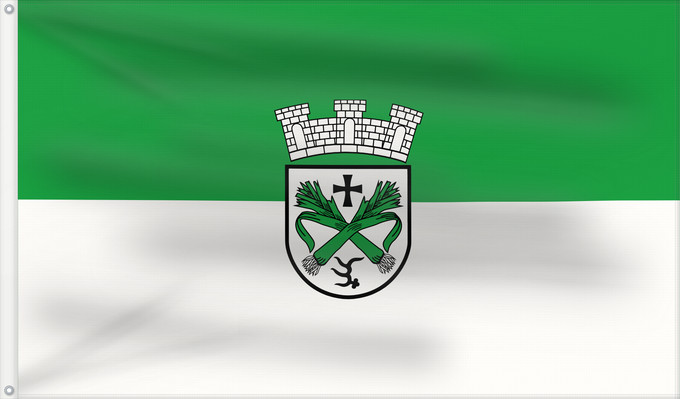 Bandera, con dos ojales metálicos y lado del asta reforzado: Lauchheim (Schwäbische Alb)