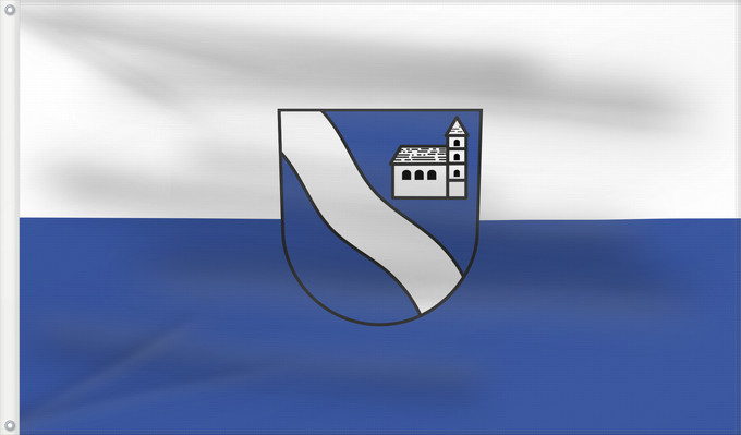 Bandera, con dos ojales metálicos y lado del asta reforzado: Leinzell (Schwäbische Alb)