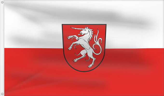 Flag, with two metal eyelets and reinforced hoist: Schwäbisch Gmünd (Schwäbische Alb)