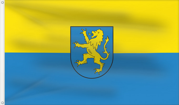 Bandera, con dos ojales metálicos y lado del asta reforzado: Waldstetten (Schwäbische Alb)