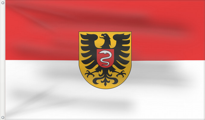 Flag, with two metal eyelets and reinforced hoist: Aalen (Schwäbische Alb)