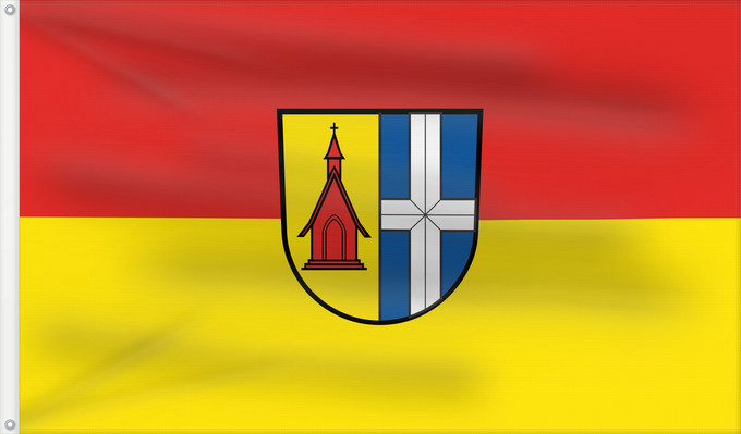 Flagge, mit zwei Metallösen und verstärktem Besatzband: Waghäusel (Nördliches Baden-Württemberg)