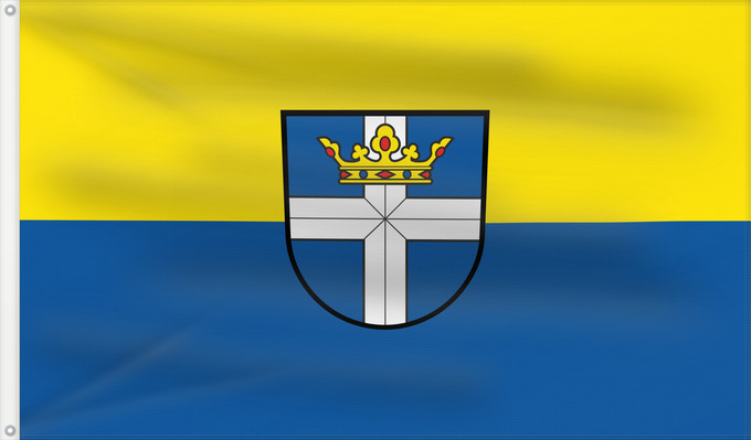 Flagge, mit zwei Metallösen und verstärktem Besatzband: Rheinstetten (Nördlicher Schwarzwald)