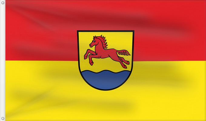 Flagge, mit zwei Metallösen und verstärktem Besatzband: Stutensee (Nördliches Baden-Württemberg)