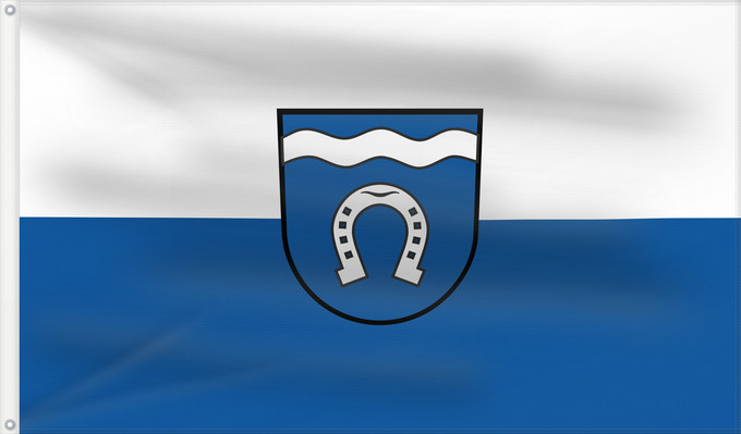 Flag, with two metal eyelets and reinforced hoist: Dettenheim (Nördliches Baden-Württemberg)