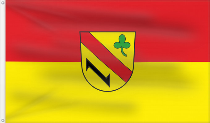 Flag, with two metal eyelets and reinforced hoist: Kuppenheim (Nördlicher Schwarzwald)