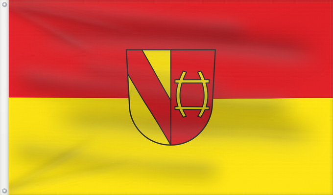 Flag, with two metal eyelets and reinforced hoist: Rastatt (Nördlicher Schwarzwald)