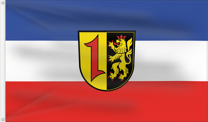 Flag, with two metal eyelets and reinforced hoist: Mannheim, Universitätsstadt (Nördliches Baden-Württemberg)