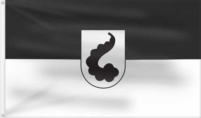 Flagge, mit zwei Metallösen und verstärktem Besatzband: Adelsheim (Nördliches Baden-Württemberg)