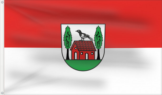 Flag, with two metal eyelets and reinforced hoist: Aglasterhausen (Nördliches Baden-Württemberg)