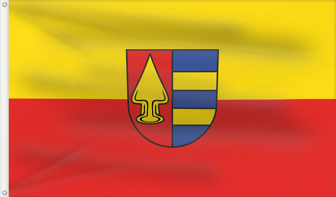 Flag, with two metal eyelets and reinforced hoist: Hüffenhardt (Nördliches Baden-Württemberg)