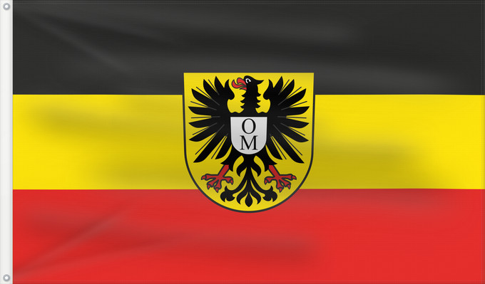 Flag, with two metal eyelets and reinforced hoist: Mosbach (Nördliches Baden-Württemberg)