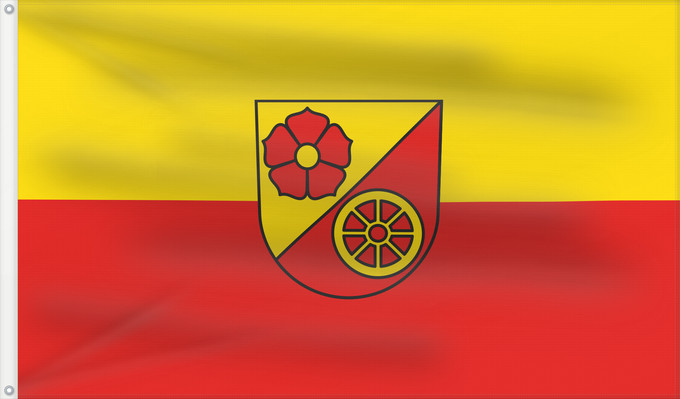 Flag, with two metal eyelets and reinforced hoist: Rosenberg (Nördliches Baden-Württemberg)