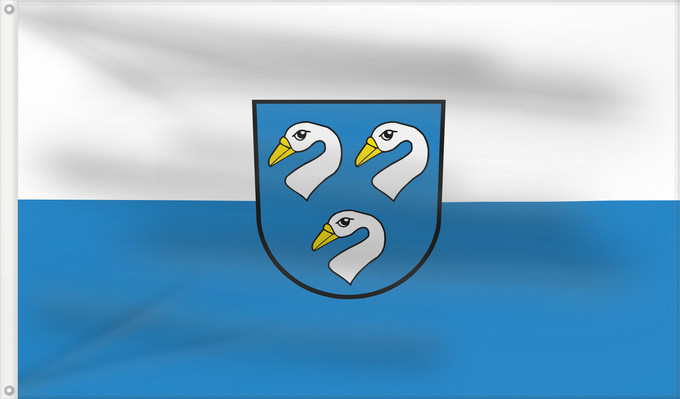 Flagge, mit zwei Metallösen und verstärktem Besatzband: Zwingenberg (Nördliches Baden-Württemberg)