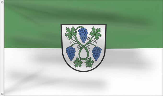 Flagge, mit zwei Metallösen und verstärktem Besatzband: Dossenheim (Nördliches Baden-Württemberg)