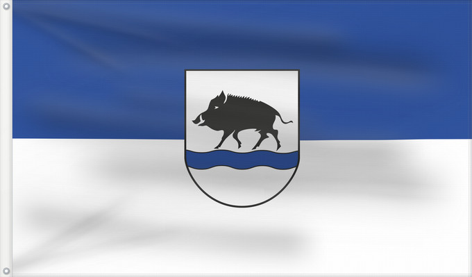 Flag, with two metal eyelets and reinforced hoist: Eberbach (Nördliches Baden-Württemberg)