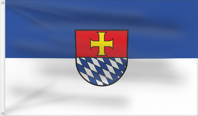 Flagge, mit zwei Metallösen und verstärktem Besatzband: Heiligkreuzsteinach (Nördliches Baden-Württemberg)