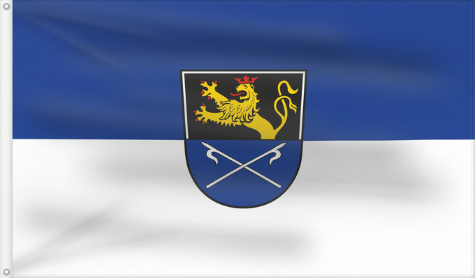 Flagge, mit zwei Metallösen und verstärktem Besatzband: Hockenheim (Nördliches Baden-Württemberg)