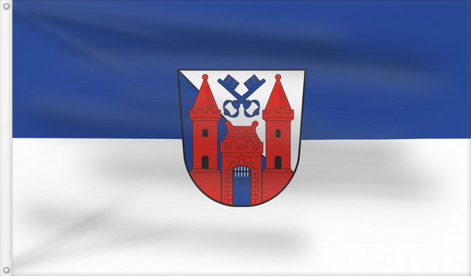 Flag, with two metal eyelets and reinforced hoist: Ladenburg (Nördliches Baden-Württemberg)