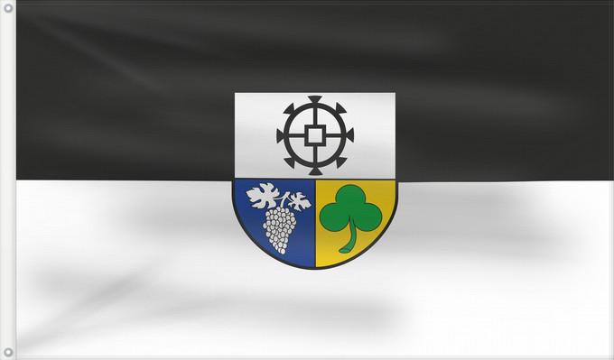 Flag, with two metal eyelets and reinforced hoist: Mühlhausen (Nördliches Baden-Württemberg)