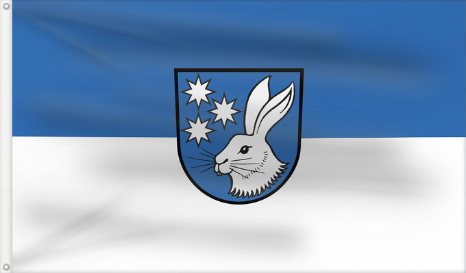 Flagge, mit zwei Metallösen und verstärktem Besatzband: Reilingen (Nördliches Baden-Württemberg)