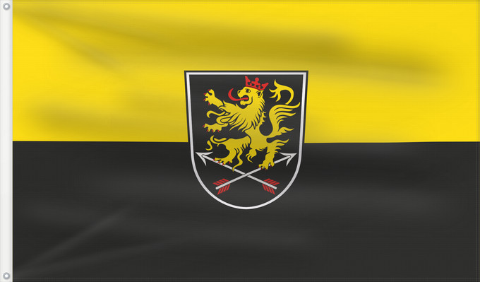 Flagge, mit zwei Metallösen und verstärktem Besatzband: Schriesheim (Nördliches Baden-Württemberg)