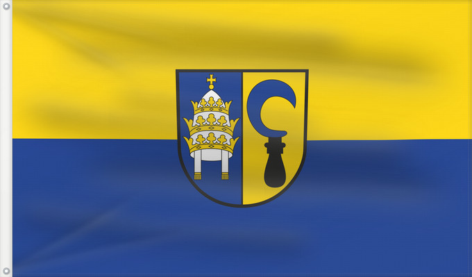 Flag, with two metal eyelets and reinforced hoist: St. Leon-Rot (Nördliches Baden-Württemberg)
