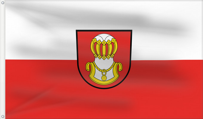Flagge, mit zwei Metallösen und verstärktem Besatzband: Helmstadt-Bargen (Nördliches Baden-Württemberg)