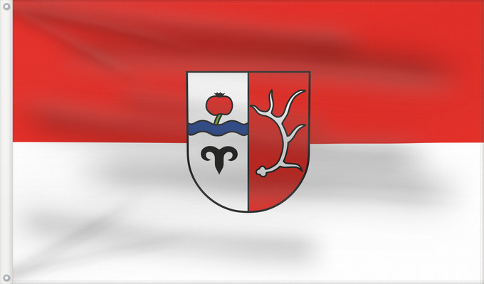 Flag, with two metal eyelets and reinforced hoist: Hirschberg an der Bergstraße (Nördliches Baden-Württemberg)