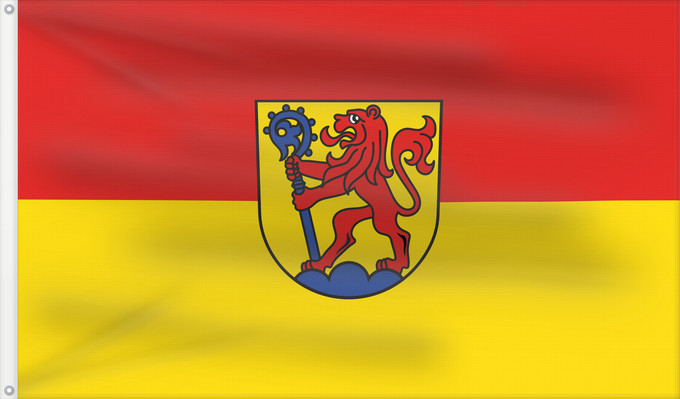 Flag, with two metal eyelets and reinforced hoist: Gechingen (Nördlicher Schwarzwald)