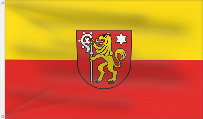 Bandera, con dos ojales metálicos y lado del asta reforzado: Simmozheim (Nördlicher Schwarzwald)