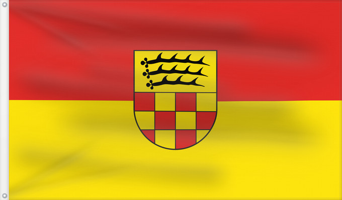 Bandera, con dos ojales metálicos y lado del asta reforzado: Bad Teinach-Zavelstein (Nördlicher Schwarzwald)