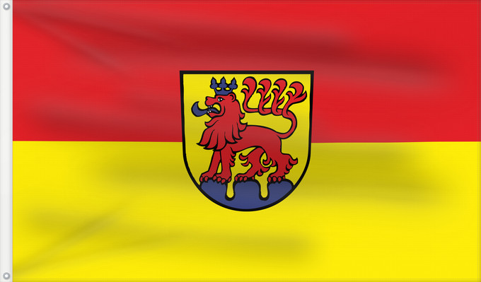 Flagge, mit zwei Metallösen und verstärktem Besatzband: Calw (Nördlicher Schwarzwald)