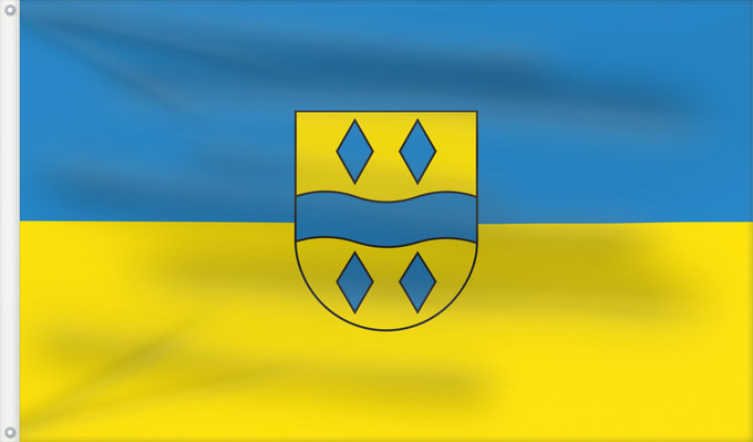 Flagge, mit zwei Metallösen und verstärktem Besatzband: Enzkreis (Kreis)